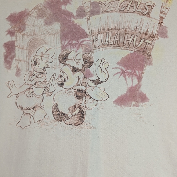 Disney Tiki Kingdom Disneystore T-Shirt Hula Hut Minnie Mouse Daisy L - Picture 7 of 15